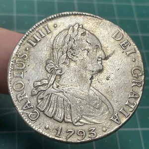 ESPAÑA 8 Reales del año 1793 de Carlos IIII IV ceca de Potosi PR Bolivia - Imagen 1 de 7