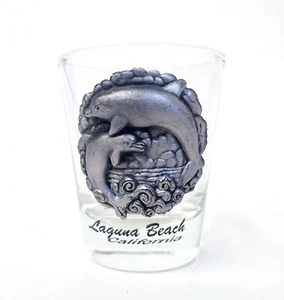 Schnapsglas Laguna Beach California Dolphins Tequila Whisky Glas Schnaps - Bild 1 von 3
