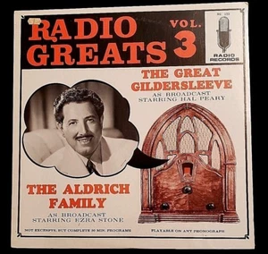 Radio Greats Vol 3 The Great Gildersleeve The Aldrich Family LP Album RG103 New - Picture 1 of 4