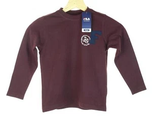 New Boy's Kids Children's Genuine Fila T Shirt Age 4 Years Long Sleeve Crew Neck - Picture 1 of 4