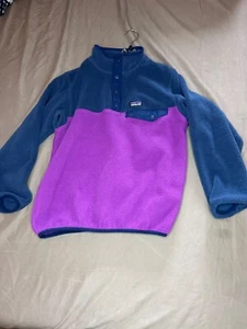 kids vintage patagonia lightweight synchilla snap T fleece pullover medium - Picture 1 of 6
