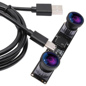 4MP Dual Lens USB Camera - Wide Angle, 1080P 60fps, Lightburn, Mini UVC USB2.... - Picture 1 of 9