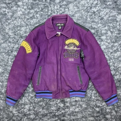 Chaqueta de bombardero vintage Pelle World Tour para hombre talla S lana Marc Buchanan Foto 1 de 4