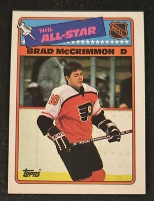 1988-89 Topps Brad McCrimmon All-Star Hockey Sticker Card 10 Flames Flyers VG OC - Image 1 of 2