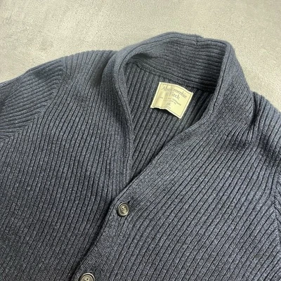 Suéter cárdigan difuso Abercrombie & Fitch para hombre tejido negro preppy 2XL Foto 1 de 4