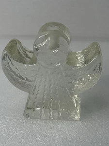 JUEGO DE 2 CANDELABROS DE ÁNGEL DE VIDRIO DE HIELO TRANSPARENTE DE COLECCIÓN WIESENTHALHÜTTE TEXTURA ALEMANIA - Imagen 1 de 16