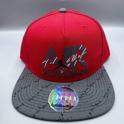 Gorra de vuelo Air Jordan para hombre roja gris Jumpman gorra trasera a presión Foto 1 de 4