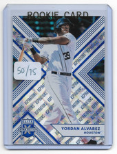 Yordan Alvarez 2018 ELite Extra Edition BLUE PARALLEL Rookie Card #124  50/75