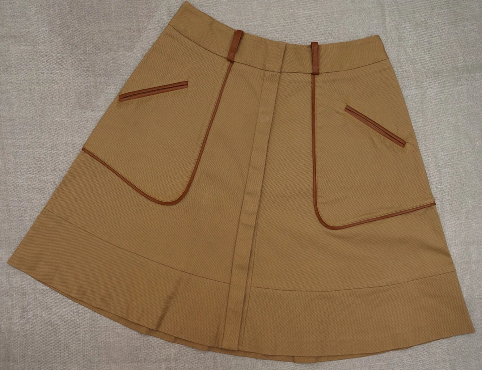 Cynthia Steffe Beige Womens Skirt Size 4 Front Buttons Closure - Image 1 of 4