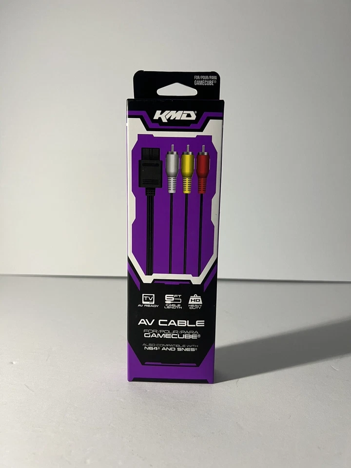 KMD KMDGC1330 Nintendo Gamecube AV Cable Composite *BRAND NEW* Works w/ N64/SNES - Image 1 of 4