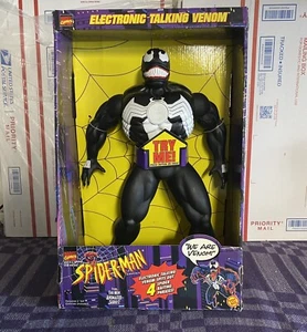 GIANT 17" 1997 VENOM Marvel Spiderman Big Time Action Hero Toy Biz Electronic - Picture 1 of 9