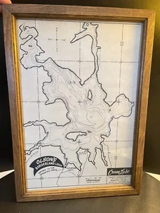 Crane Lake Minnesota MN Map Olsons Borderland Lodge Fisheries Research ca 1990 - Picture 1 of 8