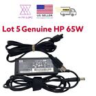 Lot 5 Genuine Hp 65W Laptop Ac Power Adapter 18.5V 3.5A 608425-001 609939-001