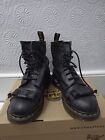 DR. MARTENS 1460 crackle boots with bow black woman's size UK 6 EU 39