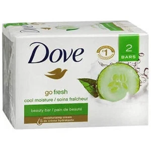 Dove Go Fresh Beauty Bar Cool Moisture Cucumber and Green Tea 2 Sealed 4oz Bars - Picture 1 of 2