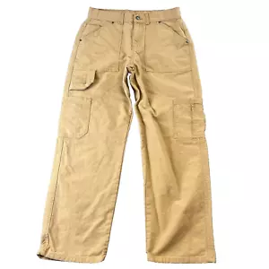 Vintage Animal Cargo Pants 30 30 Trousers Utility Workwear Grunge Carpenter Tan - Picture 1 of 13