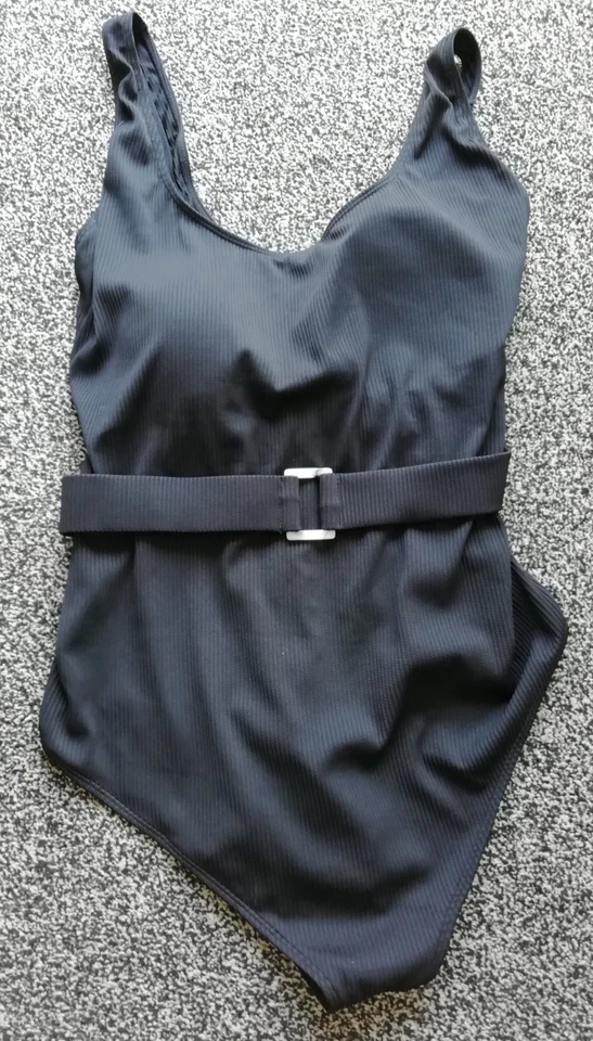 Costume da bagno nero George taglia 28 coppa supporto pancia effetto cintura - Immagine 1 di 4