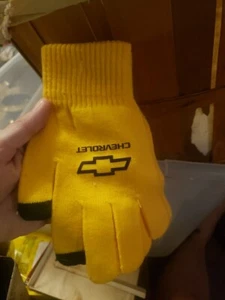 GREEN BAY PACKERS KNIT GLOVES CHEVROLET PROMOTIONAL ITEM LAMBEAU FAN SOUVENIR  - Picture 1 of 3