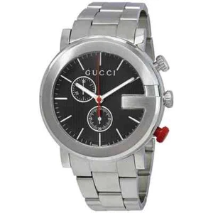 Gucci Men's G-Chrono Black Dial Stainless Steel Watch - YA101361 ($1790 MSRP) - Picture 1 of 12