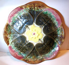 Unusual  antique victorian  lily pad plate Unusual colours c1880. 2 listed