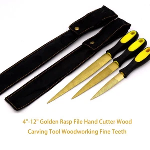 4"-12" Golden Rasp File Hand Cutter Woodworking Fine Teeth Wood Carving Tool - Picture 1 of 5