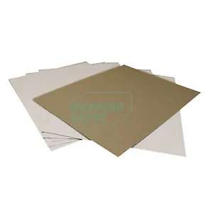 1-500 8.5x11 22pt White & Brown Chipboard Pads Scrapbooking Sheets .022 8.5" 11" - Picture 1 of 4