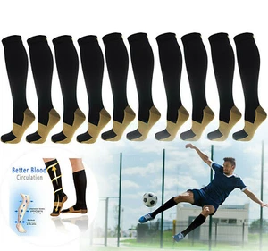 Copper Compression Socks for Women&Men 20-30mmhg Knee High Sock S-XXL - Picture 1 of 9