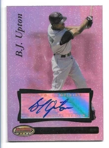 B.J. Upton 2007 Bowman's Best #50 Autogramm Tampa Bay Strahlen Auto - Bild 1 von 2