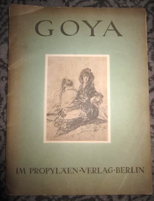 Vtg PB book, Die Skizzenbucher Francisco Goya / Sketchbooks, circa 1920s, German - Image 1 of 4