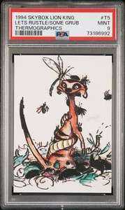 1994 Skybox Lion King Thermographics Lets Rustle Some Grub #T5 Raro PSA 9 Pop 2 - Foto 1 di 2