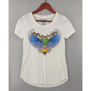 T-shirt JOURNEY scarabeo donna XS panna coleottero cotone slub maglietta rock band 2019 - Foto 1 di 9