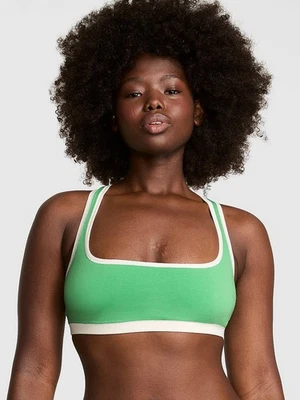 Victoria's Secret PINK - M Cotton Dorm Racerback Bralette - Wild Green Medium - Image 1 of 4