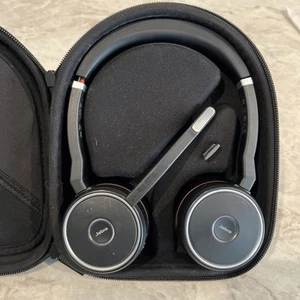 Jabra Evolve 75 UC Wireless Bluetooth On Ear Headphones with Mic (Black) - Photo 1/12