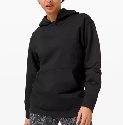 NUEVO Lululemon Mujer Talla 6 All Yours Sudadera con Capucha Terry Francés Negro Sudadera Foto 1 de 4
