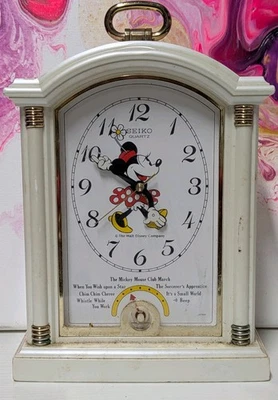 Relógio despertador vintage Seiko Disney musical Minnie Mouse - peças de reparo somente - Imagem 1 de 4