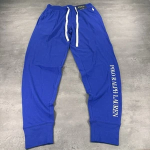 Polo Ralph Lauren Sweat Pants Men's Small Blue Cotton Sleepwear Jogger Pajama - Picture 1 of 9