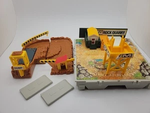 1988 Galoob Micro Machines Travel City Playset CITY DUMP and ROCK QUARRY Incompl - Picture 1 of 4