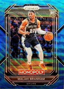 2022-23 Panini Prizm Malaki Branham Rookie Spurs Teal Wave Prizm SP #81 Mint NBA - Picture 1 of 2