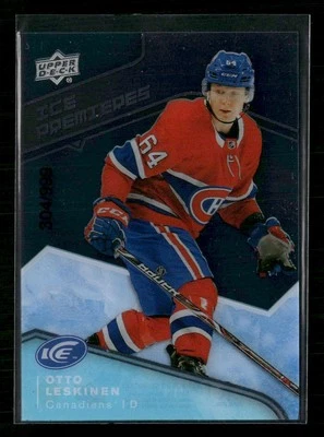 Upper Deck Ice #63 2019-20 Otto Leskinen #/999 Foto 1 de 2
