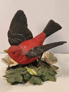 Tanager escarlata de porcelana fina 1992, colección Lenox Garden Bird  - Imagen 1 de 4