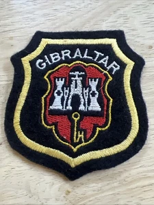Royal Gibraltar Police (RGP) Royal Police Force Shield Patch RARE Vintage - Picture 1 of 6
