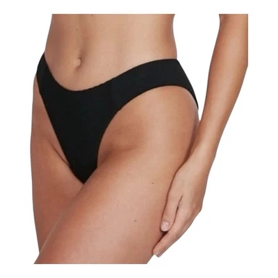 Parte inferior de bikini Billabong Marina Hike negra talla pequeña (8) acanalada nueva con etiquetas Foto 1 de 4