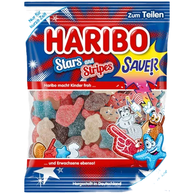 UNDISCLOSED Haribo Stars & Stripes Sour- 175g
