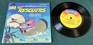 Walt Disney The Rescuers See Hear Read Book And Vinyl Record 1977 - Picture 1 of 4