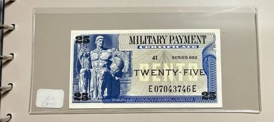 US MPC Series 692 25c ( Twenty-five Cents)Military Payment Certificate M93 - Image 1 of 2