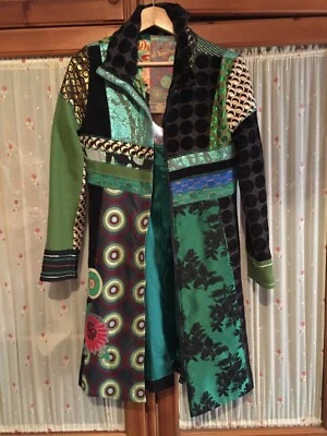 Abrigo mujer largo "Desigual" multicolor precioso en muy buen estado Talla 40 - Imagen 1 de 4