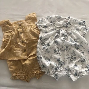 Newbie Baby Girl Boxed Gift Set 2 X Rompers Size 1-2m - Picture 1 of 14
