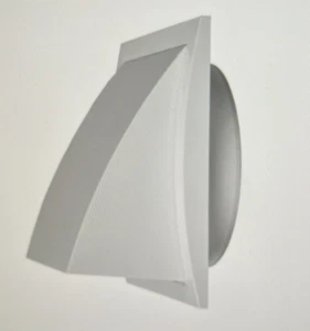 Europlast Square Louvred Vent Cover White ND12FV 19x19cm - Picture 1 of 4