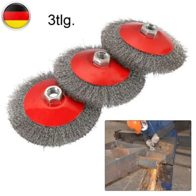 3x Kegelbürste Gewellt M14 Drahtbürste Scheibenbürste Für Flex Winkelschleifer - Bild 1 von 4