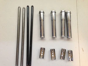 Genuine Harley Davidson Softail Fatboy Push Rods w/ Chrome Finish Tubes- off '04 - Picture 1 of 2